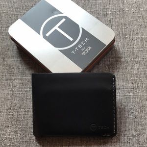 T Tech by Tumi Black Leather Wallet